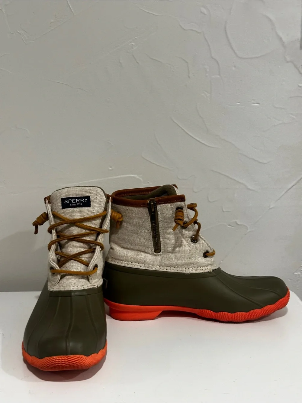Sperry‎ Saltwater Duck Boots Canvas Utility Gorpcore Coastal Prep Sz 6.5